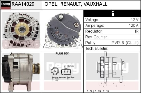 DELCO REMY Generaator RAA14029